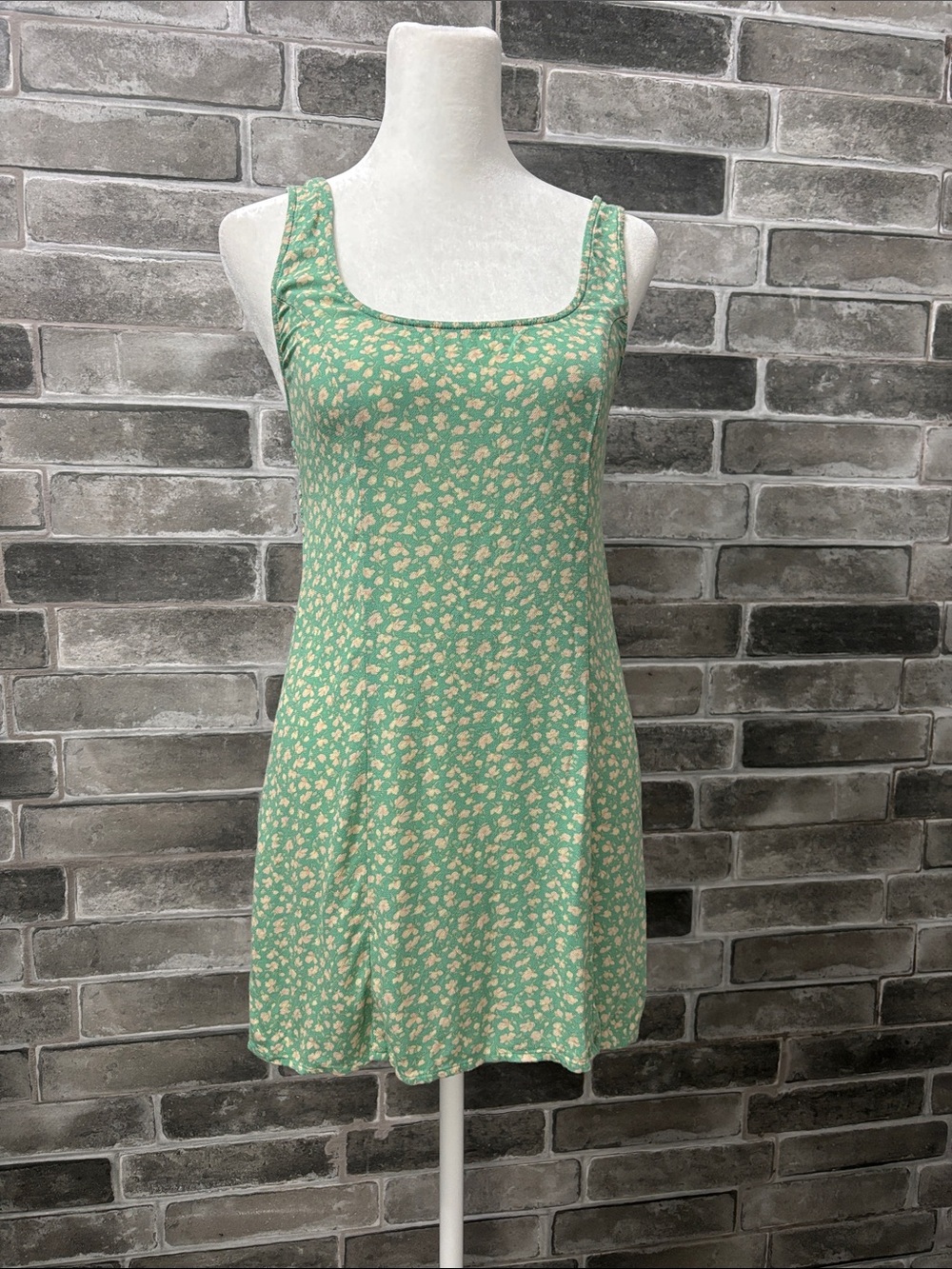 American Eagle Outfitters Mint Green Floral Mini Dress